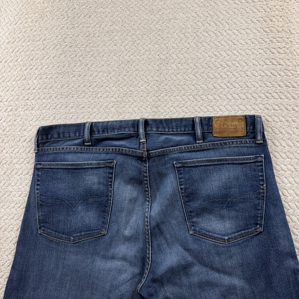 Polo Ralph Lauren Varick Slim Straight Jeans Pants Mens 40x30 Blue Denim Casual - Picture 5 of 14